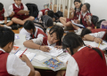 SDN 5 Dauh Puri mengikuti program Frame Explorer: Coloring Activity di Dharma Negara Alaya saat MFW11. (Dok: Vifick)